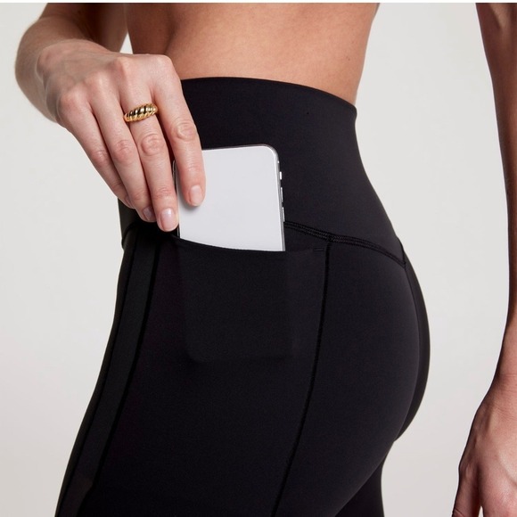 New CALLA Black High Waist Leggings size XS Mesh Panel Athletic Yoga Pants - Picture 5 of 14